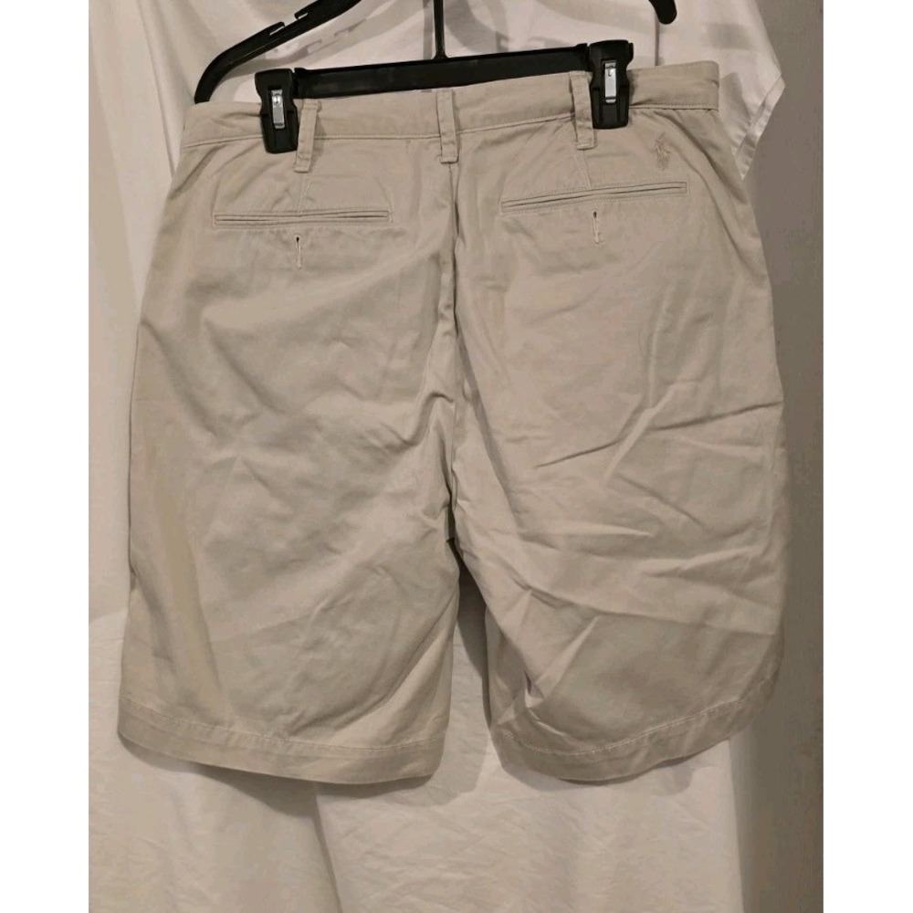 Polo Ralph Lauren Pony Relaxed Fit Khaki Flat Front Mens Shorts 33